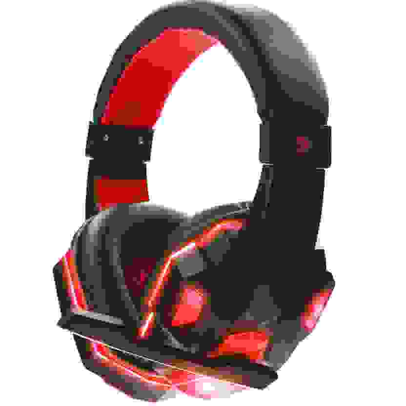 Gaming headphones with LED lights